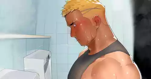 金髪ライン入り男子君と真夜中トイレハッテン 封面 - HaSM.cc